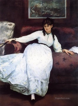 Édouard Manet Painting - El resto retrato de Berthe Morisot Eduard Manet